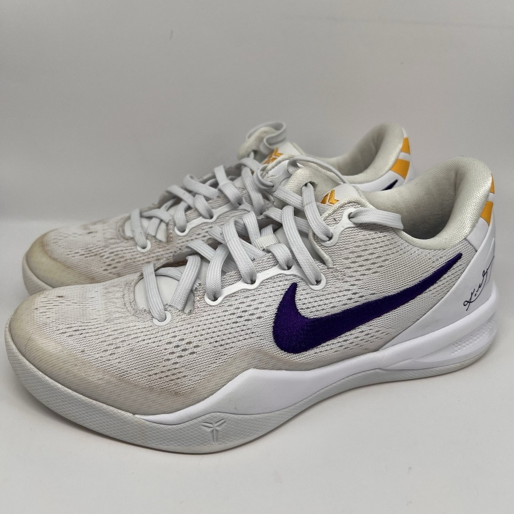 Nike Kobe 8 Protro Lakers Home Mens Basketball‎ Shoes 5.5 White Elite HF9550-100